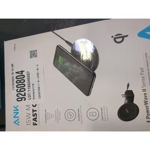 Anker PowerWave II 15W Qi Wireless Charging Pad (w/ Wall Charger) - Black