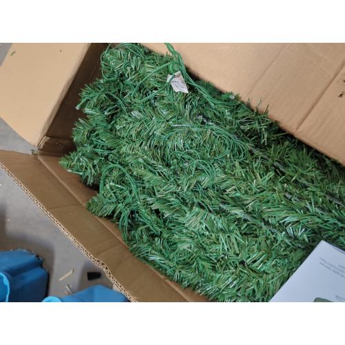 6ft Christmas Tree Green Premium Hinged Spruce Holiday Artificial Tree, Un-lit Automatic Open Easy Assembly & Party Decoration, Foldable Metal Stand