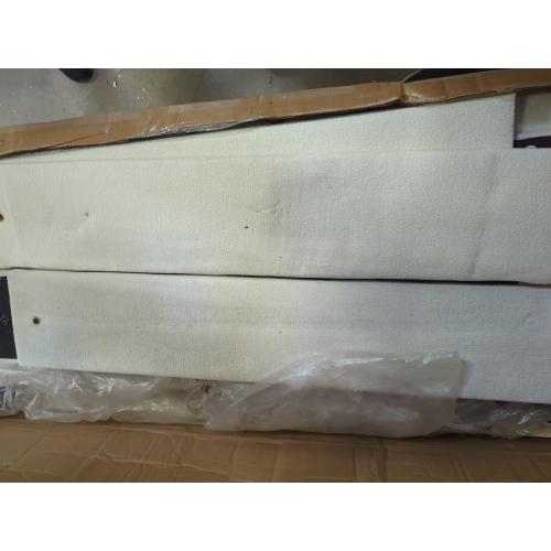 White Queen Curled Bed Frame Diamond Pattern