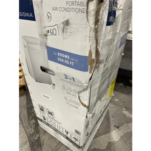Insignia™ - 250 Sq. Ft. Portable Air Conditioner - White (4)  (the box is damaged but the product is perfect)