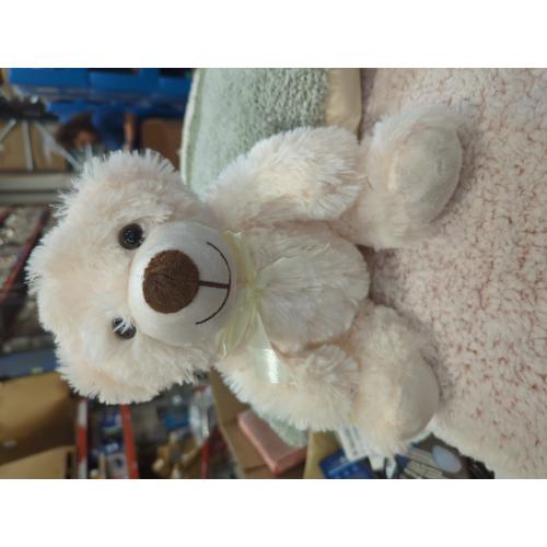 Plush Teddy Bear Cute Stuffed Animal Bear with Bow Plush Toys 13.8 Inches (Cream)
