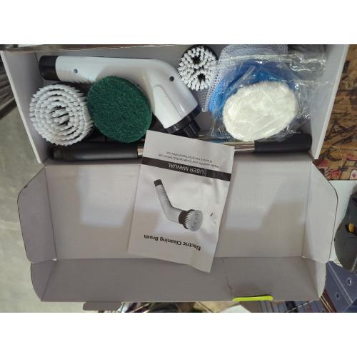 Electric Spin Scrubber, Cordless Cleaning Brush Scrubber for Home, 8 Replaceable Brush Heads-90Mins Work Time, 3 Adjustable Size, 2 Speeds for Bathroom Shower Bathtub Glass Car