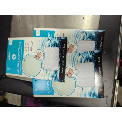 3pk SlipX Solutions Adhesive Anti-Slip Safety Treads, Non Slip Shower Stickers, Reliable Grip for Bathtubs, Showers, Pools, Boats, Stairs & More, Safety Stickers (36ct 7.5” x 0.75”, Clear)