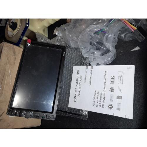 Car Stereo Double Din Bluetooth Car Radio 7 Inch MP5 Player HD Touch Screen FM Radio Audio Receiver AUX in USB TF Card Input UNITOPSCI Multimedia Player Mirror Link with Backup Camera