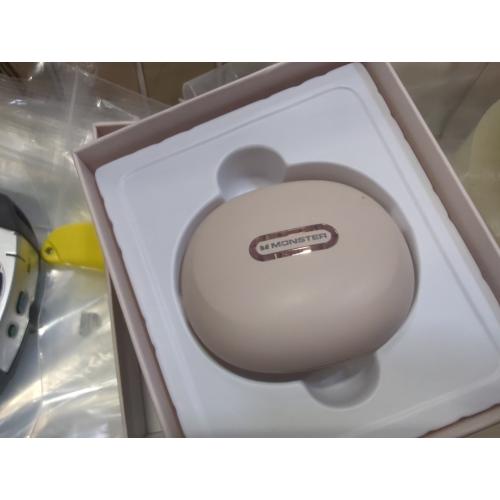 Color Pink Monster Open Ear AC210 Headphones, Bluetooth 5.4 Earphones Stereo Sound, Wireless Headphones 30 Hours Playback, Type-C Charging, HD Clear Calls, Touch Control, IPX5 Waterproof Open Ear Earbuds,