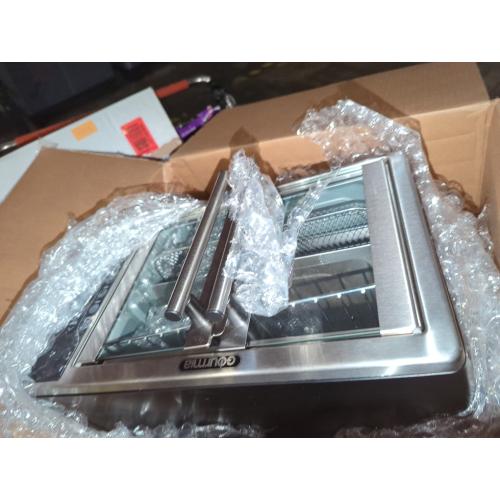 Gourmia French Door Air Fryer – 25 Qt Large Capacity Convection Oven, Fryfroce 360°, Digital Display with 17 Cooking Presets, Bake, Toast, Roast, Dehydrate, Fits 12” Pizza