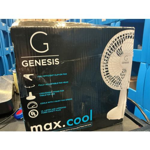 Genesis 6-in 2-Speed Indoor White Desk Fan
