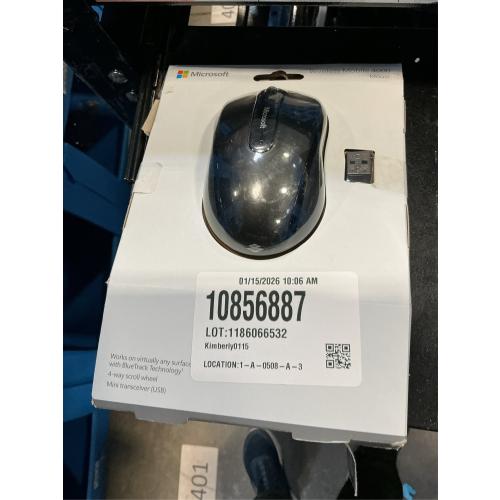 Microsoft Wireless Mobile Mouse 4000 - BlueTrack Enabled - Nano Transceiver - 4-way Scrolling and 4 Customizable Buttons