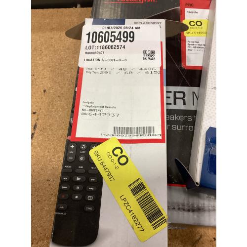 Insignia™ - Replacement Remote for Sony TVs - Black