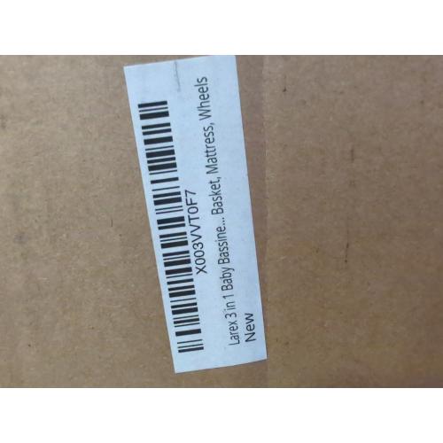 Larex Baby Bassinet Bedside Sleeper for Baby, Baby Crib Bed for Newborn Infant, Bedside Bassinet with Wheels, 5 Adjustable Height, Mosquito Net, Breathable Mattress and Mesh, Storage Basket and Bag