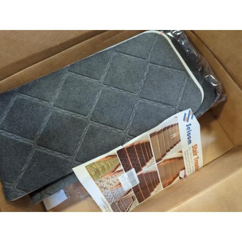 DARK GREY Seloom Upgraded 9 x 36 Stair Treads for Wooden Steps- Carpet Non-Slip with Non Skid Backing Specialized for Indoor Steps, Removable Washable Step Runners Perfect for Dogs(Grey,15-Pack, Dimand)