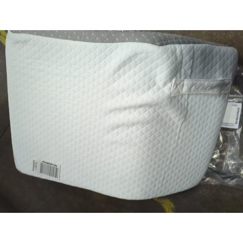 Leg Pillow Elevation Blood Circulation, Leg Wedge for Elevation for Swelling, Leg Elevating Pillow for After Surgery, Memory Foam Foot Knee Pillow for Back Sleeping 23.6×16.8×8 Inch White/Grey