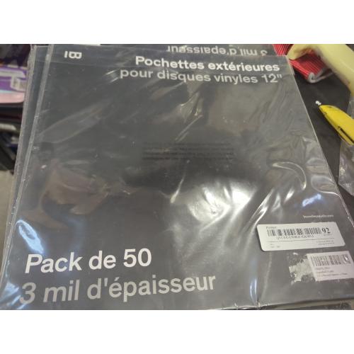 Size 12.75x12.75 Boundless Audio Vinyl Record Sleeves - 50 x Premium Outer Vinyl Sleeves for Records - 12.75 x 12.75 Heavy Duty 3 Mil Thick Crystal Clear Polypropylene