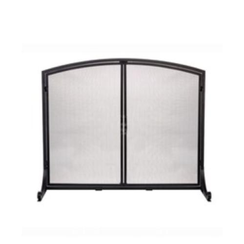 Sureway Home Products 32 x39-in Black Steel 1 -Panel Arched Twin Fireplace Screen