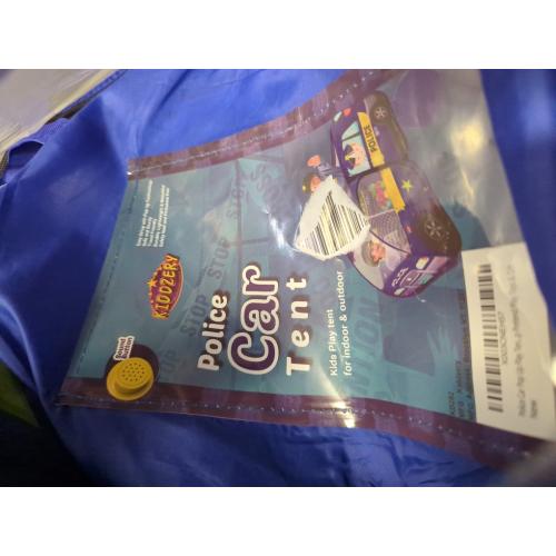 Police Car Pop Up Play Tent with Sound Button for Kids, Toddlers, Boys, Girls, Indoors & Outdoors – Playhouse for Interactive Fun - Foldable, Quick Setup Pretend Play Toys & Gift