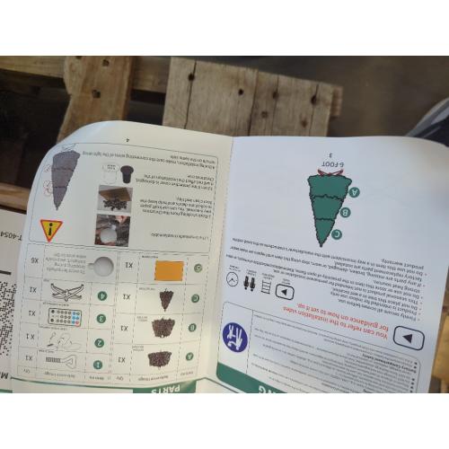 6ft Faux Snow Buildable Christmas Tree With LED