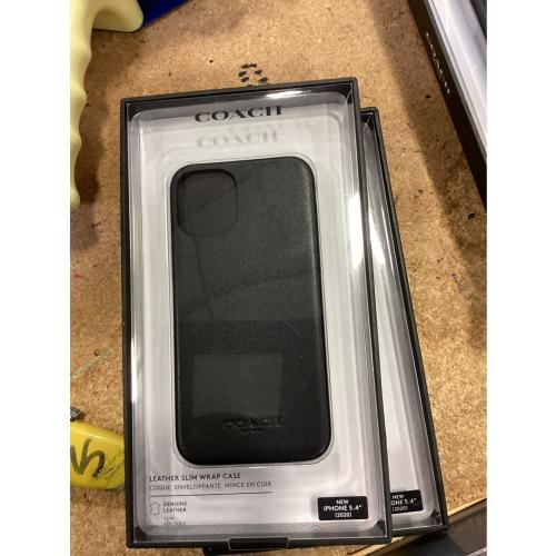 Coach Leather Slim Case for iPhone 12 mini Black