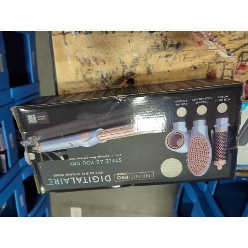 INFINITIPRO by CONAIR DigitalAIRE Multi Hair Styler, Air Styling System for Curls, Waves, Blowouts & Volume, 4 Attachments to Personalize Your Look Plus Storage Bag, Light Blue