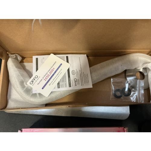 OFFO Shower Head Extension Arm 12 in, Brushed Nickel S Shaped Shower Arm with Flange High Rise Goose Neck Shower Arm Extension