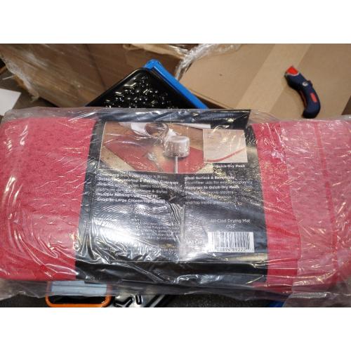 All-Clad Premium Reversible Dish Drying Mat for Kitchen: 16 x 28 Ultra-Absorbent, Long-Lasting, No Condensation, and Oversized for Large Pots and Pans - 3 Pack, Chili