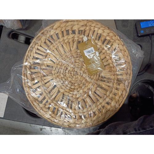 Everhome Water  Hyacinth Round Placement (Natural) (Set Of 6)
