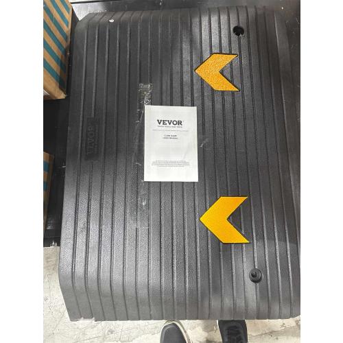 Rubber Threshold Ramp for Doorways Heavy Duty 10cm 4 Rise Wheelchair Ramp, 1 Pack Recycled Rubber Power Curb Ramp for Door Threshold Wheelchair Scooter Ramp Curb Ramp (RTR100) - missing screws