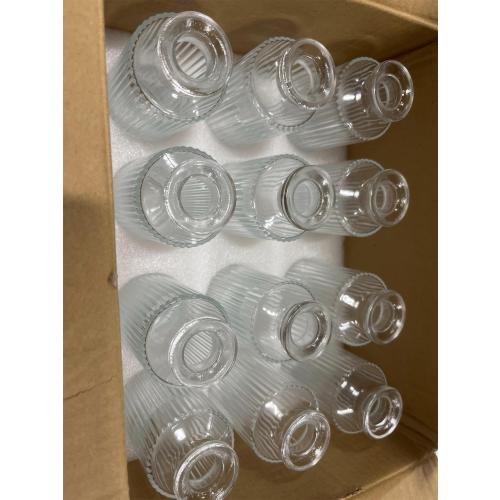 Glass Bud Vases Set of 12, Ribbed Bud Vases in Bulk, Mini Vases for Centerpieces, Small Clear Vintage Vase for Table Decorations, Wedding Decor, Home (Ribbed)