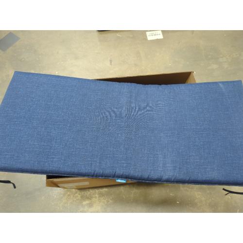 Honeycomb Outdoor Essentials Bench Cushion, 44 x 18, Hampton Texture Navy Seat Pad for Porch Swing and Patio Furniture