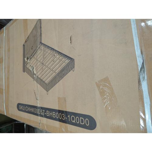 Dunwoody Upholstered Wingback Queen Size Platform Bed,Brown