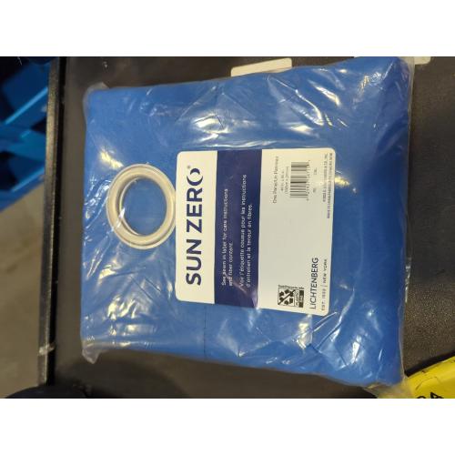 Blue 95 Sun Zero 95-in Classic Blue Blackout Interlined Grommet Single Curtain Panel