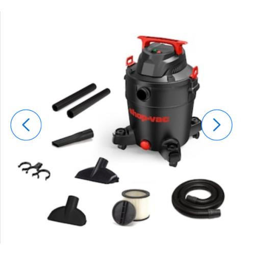 Shop-Vac 12 Gallon Wet/Dry Shop Vacuum, 4.5 Peak HP, Ideal for Home, Garage, and Workshop Cleaning