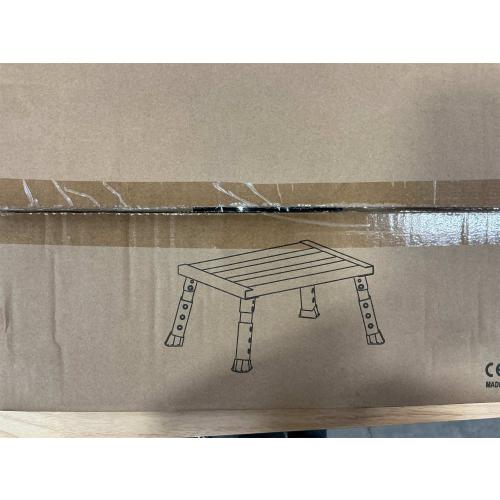Adjustable RV Step Stool, 3-Step Height Adjustment, Foldable Legs, Wide Anti-Slip Surface,Supports Up to 1,000 lb, Premium Aluminum Construction Easy to Carry