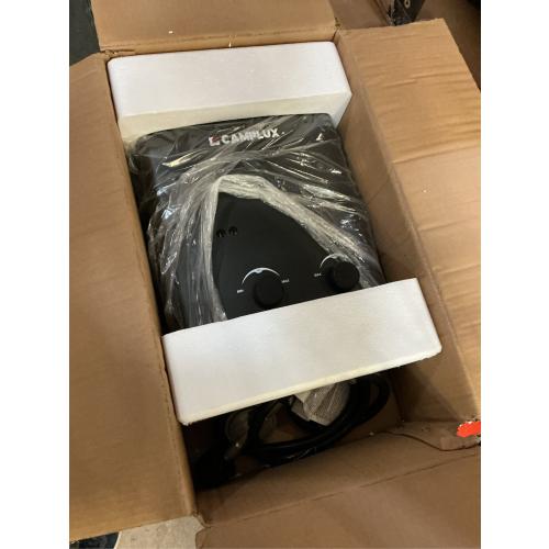 CAMPLUX 1.32 GPM Portable Water Heater, 5L Tankless Water Heater Propane Outdoor, AY132BN, Black