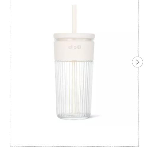 Ello Ava 18oz Straw Tumbler Cream