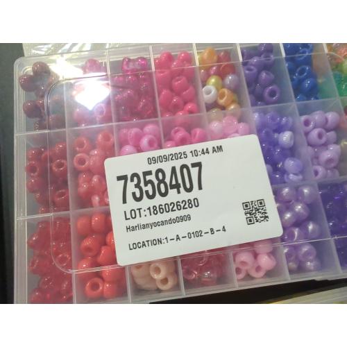 DOITOOL 1200pcs Beads Plastic Large Hole Beads DIY Jewelry Making for Bracelets Necklace DIY Accessories