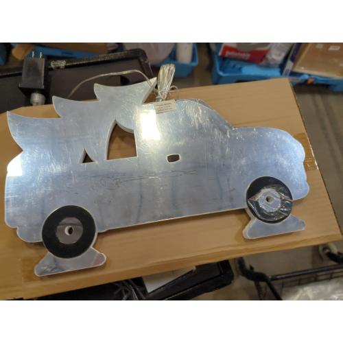 Riverside Designs Christmas Truck | Winter Metal Wall Art Holiday Steel Decor | Made in USA | Multiple Colors and Sizes (White, 24)