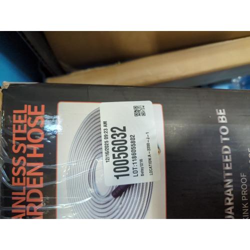 Garden Hose 150ft, Metal Stainless Steel Water Hose with 10 Function Nozzle Flexible, Lightweight, Kink-Free, Pet Proof, Puncture Proof Hose for Yard, Outdoor