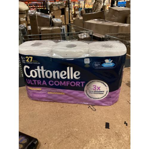 Cottonelle Ultra Comfort Toilet Paper with Cushiony CleaningRipples Texture, Strong Bath Tissue, 24 Family Mega Rolls = 108 Regular Rolls (4 Packs of 6)