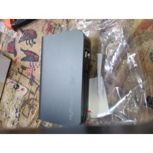 myCharge RetractaCharger 10000mAh Portable Charger Power Bank with 28-Inch Retractable USB-C Cable | Premium Fabric | Built-in Wall Plug | 30W PD Fast Charging | USB-C/A Ports | Digital Display