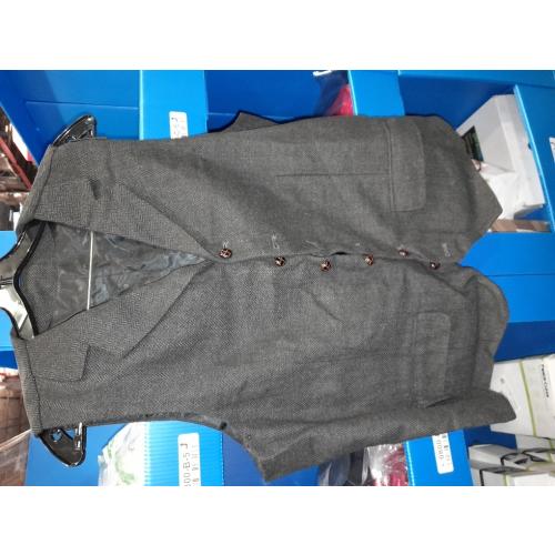 RUNTINGJIA Mens Lapel Suit Vest Tweed Herringbone Business Formal Sleeveless Waistcoat