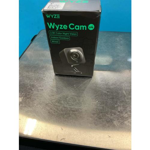 WYZE Cam v4 (Latest Model), 2.5K AI Security Camera, Indoor/Outdoor Cameras for Home Security, Baby Monitor & Pet Camera, Vibrant Color Night Vision, No Subscription Required, Free Expert Help
