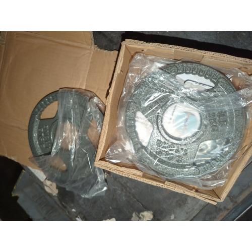 Fitvids Cast Iron Plate Weight Plate for Strength Training and Weightlifting, 2-Inch Center, 2.5LB (Set of 4)