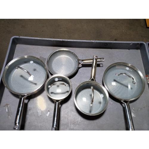 GreenPan Prism 10pc Hybrid Stainless Steel and Ceramic Nonstick Cookware Set