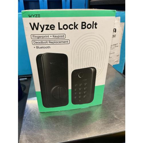 Wyze Auto-Lock Bolt, Fingerprint Keyless Entry Door Smart Bluetooth Deadbolt Replacement, Backlit Keypad, IPX5 Weatherproof, in-App History and Scheduled Access, BHMA, UL 20-Min Fire Rated
