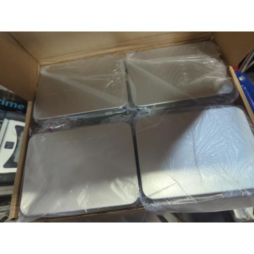Size 4.5x3.3x0.87 Color silver 12 Pieces Rectangular Metal Empty Hinged Tins Containers Basic Necessities Home Storage Organizer Mini Box Set, 4.5 x 3.3 x 0.87 inches (Silver)