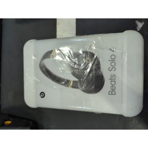 Black and Gold Beats Solo 4 - Wireless Bluetooth On-Ear Headphones, Apple & Android Compatible, Up to 50 Hours of Battery Life - Black & Gold - Black