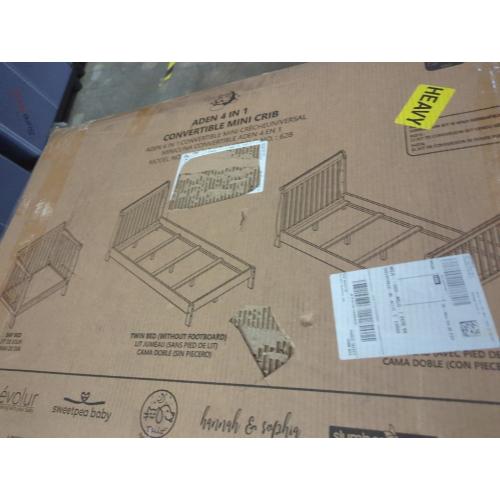 Graco Hadley 5-in-1 Convertible Crib & Changer (Pebble Gray) – GREENGUARD Gold Certified, Fits Standard Crib Mattress, Converts to Toddler Bed and Full Bed, 4 Adjustable Mattress Heights