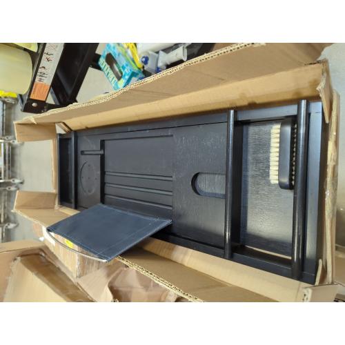 Black Bath Caddy Tray for Bathtub - Bamboo Adjustable Organizer Tray for Bathroom with Free Soap Dish Suitable for Luxury Spa or Reading(Black)