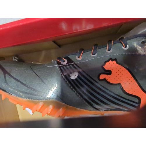 Puma Men Size 12 Steel Gray Orange Black Pair of Shoes