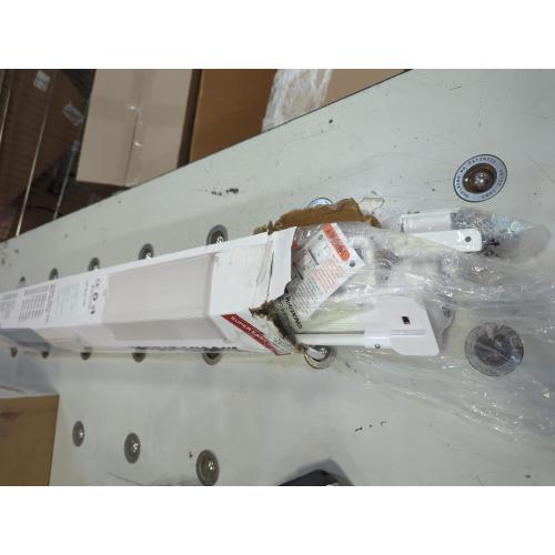 White Reinforced 120 Inch Extra Long Retractable Baby & Dog Gate with Support Rods Prevents Crawling Under, 10 Ft Wide for Large Openings, Indoor/Outdoor Gate, White